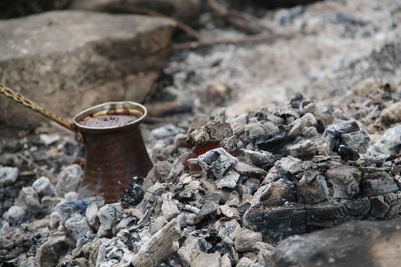 Turkish coffee – coffee grounds at the bottom